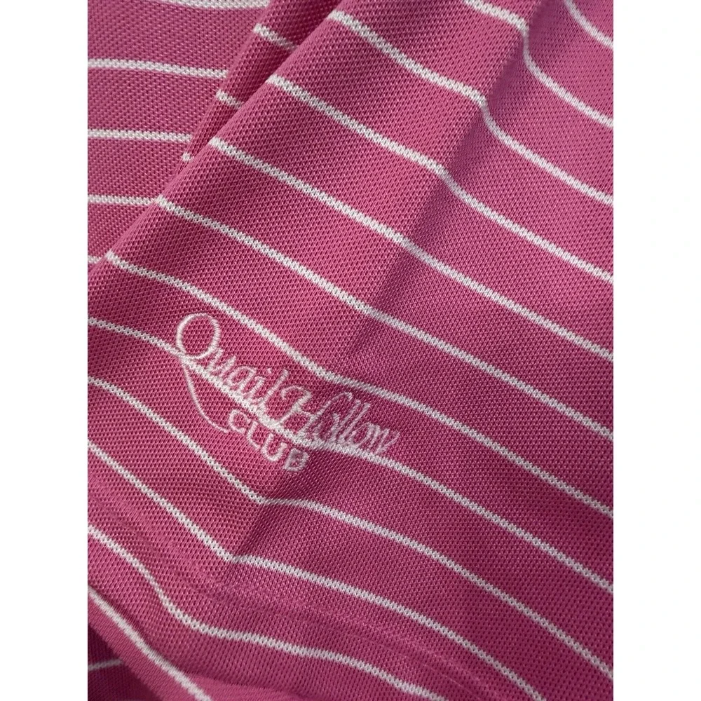 Ralph Lauren RLX Pink Stripe Quail Hollow Golf Polo XL